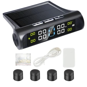 Automatic Brightness Control USB and Solar Charging Wireless Tire Pressure Monitoring System Adjustable LCD Display 4... — TPMS, COOKING-MALL