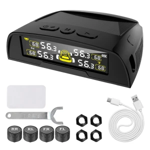 Digital Display Tire Pressure Monitoring System with USB and Solar Power — TPMS, HOME LOVER