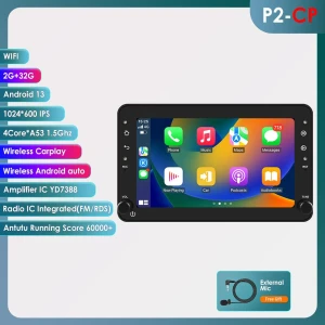 Intelligent GPS Car Radio with CarPlay, 4G, 2Din, Android 13, Multimedia Video Player, Navigation — Car Infotainment System, OSSURET