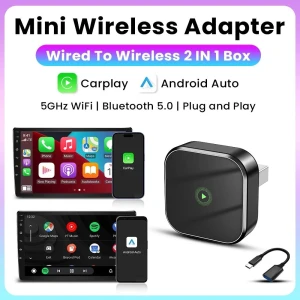 Wireless CarPlay and Android Auto Adapter, YJMP