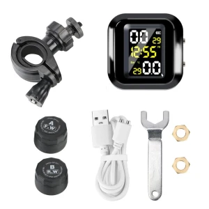 Wireless LCD Motorcycle Tire Pressure and Temperature Monitor — TPMS, Stone Home