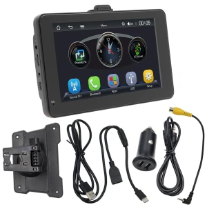 7-inch Wireless CarPlay Car MP5 Dash Cam with Bluetooth, Android Auto, and Rear View Camera — Car Infotainment System, Auto Launcher