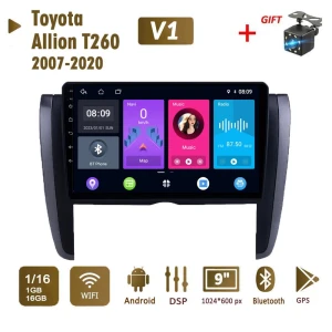 Android 2 Din Car Stereo for Toyota Allion T260 with CarPlay, GPS, WiFi — Car Infotainment System, icreative