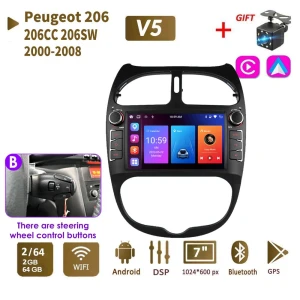 2 DIN Android Car Radio with Carplay and GPS — Car Infotainment System, icreative