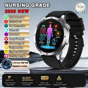 ECG+PPG Laser Therapy Health Smart Watch with Blood Pressure and Pulse Monitoring — Smart Watch, Huawei