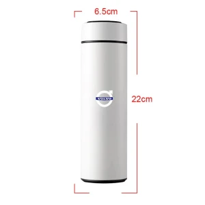 Portable Car Smart Thermos With Temperature Display — Smart Water Bottle, Volvo