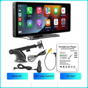 Portable Wireless Carplay HD Screen with Rear View Camera — Car Infotainment System, ZoomSpark