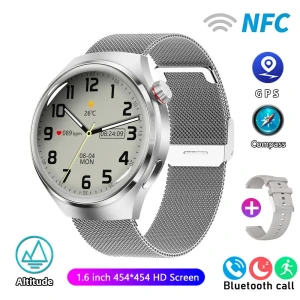 Pro GPS NFC Smartwatch with AMOLED Display and Mesh Band — Smart Watch, QLY Online