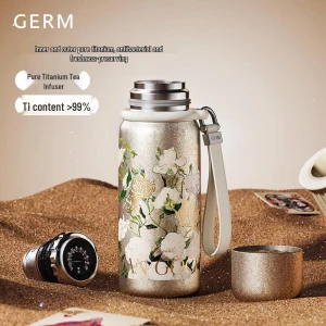 Pure Titanium Insulated Smart Mug — Smart Water Bottle, Germ Van Gogh