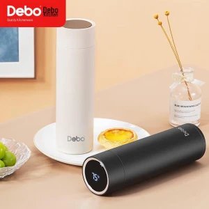 Smart Stainless Steel Tea Infuser Thermos with Temperature Display — Smart Water Bottle, Debo