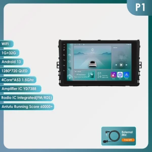 2-DIN Android Car Stereo with Apple CarPlay, GPS Navigation, 4G, and 360 Camera Support — Car Infotainment System, OSSURET