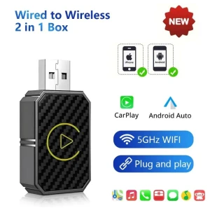 Wireless CarPlay and Android Auto USB Dongle, Auto Launcher