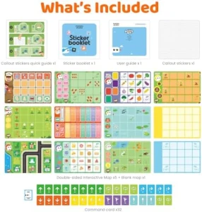 Activity Box with Interactive Cards, Stickers, and Command Cards — Coding Robot, MatataStudio