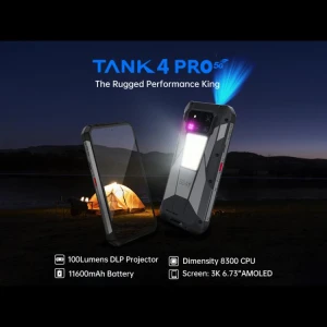 Tank 4 Pro Projector Rugged Phone, Unihertz