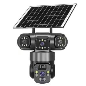 Smart Solar Tri Lens PTZ Security Camera — Security Camera, Guudgo