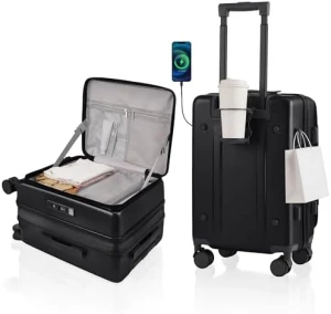 Expandable Carry On Luggage with Top Opening, Hardside, Airline Approved — Smart Luggage, ISLAND ELEPHANT