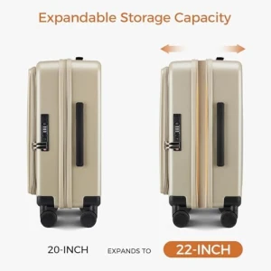 Top Opening Expandable Hard Shell Carry-On Suitcase — Smart Luggage, CASELLY