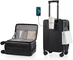 Carry On Luggage with Aluminum Frame — Smart Luggage, ISLAND ELEPHANT