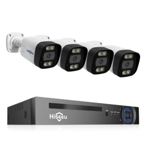 PoE Security CCTV Camera System Set with Colorful Night Vision — Security Camera, Hiseeu