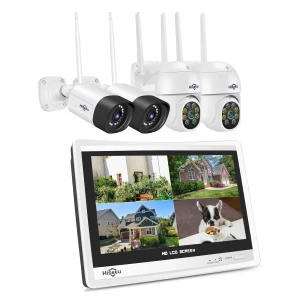 Wireless CCTV Surveillance Camera System with 12-inch Monitor — Security Camera, Hiseeu