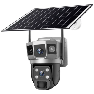Solar Powered Three Camera Surveillance System — Security Camera