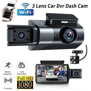 3-Channel Driving Recorder with 3-inch IPS Screen — Dash Cam, Jianrong