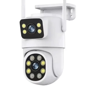Dual Lens WiFi Camera PTZ Outdoor Wireless Dual Screen Security Camera Auto Tracking Monitoring Video Surveillance — Security Camera, Tuya