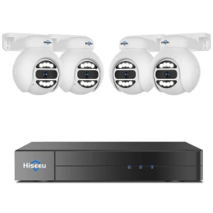 WiFi IP Camera with AI Human Tracking, Two-Way Audio, Spotlight Alarm, Pan and Tilt, Weatherproof — Security Camera, Hiseeu