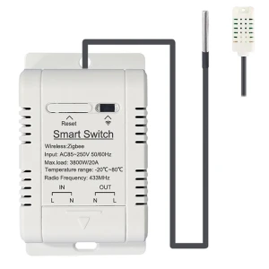 Smart Temperature Humidity Switch Controller with Waterproof Sensor — Smart Switch, Tuya