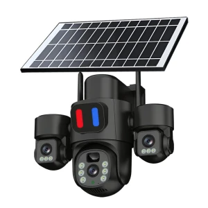 Three Lens Solar Powered Security Camera — Security Camera