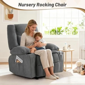 Rocker Recliner Chair with Massage and Heat — Massage Chairs, BIGGARSIT