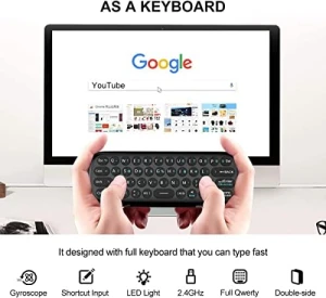 Air Mouse Remote Control with Keyboard — Bluetooth Keyboard, WeChip