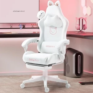 Gaming Chair with Cat Ears and Massage Lumbar Support — Smart Chairs, Dowinx