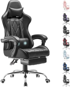 Gaming Chair with Footrest and Massage Lumbar Support — Smart Chairs, Homall