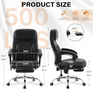Massage Office Chair with Vibration, Heat, and Foot Rest — Massage Chairs, BIGGARSIT
