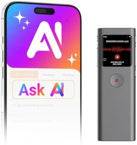 AI Digital Voice Recorder with Transcription and Summarization — Translator Device, Yorlu