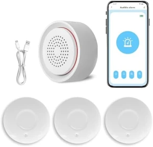 Smart Water Leak Detector Kit — Water Shut Off Valve, micmi