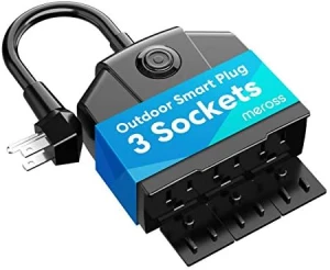 Outdoor Wi-Fi Outlet with 3 Independent Sockets — Smart Plug, meross