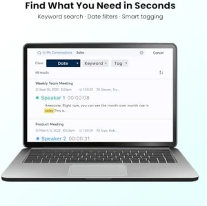 Voice Recorder with AI Transcription and Display — Translator Device, AOSRAU