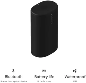 Portable Bluetooth Speaker with WiFi, Alexa, 24-Hour Battery Life, Charging Base — Smart Speaker, Sonos