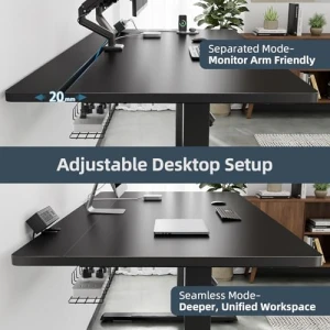 Adjustable Standing Desk with Cable Management and Accessories — Standing Desk, DeskShow