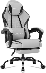 Gaming Chair with Footrest, Adjustable Headrest, Massage Lumbar Support, and Reclining Function — Smart Chairs, Misolant
