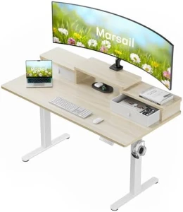 Electric Standing Desk with Drawers — Standing Desk, Marsail