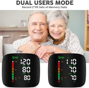 Wrist Blood Pressure Monitor with LED Display and Touch Screen — Blood Pressure Monitor, Double love