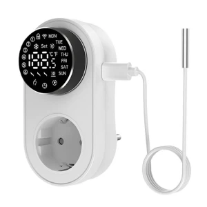 Wi-Fi Plug-in Smart Thermostat Socket with Timing Function — Smart Thermostat, Tuya