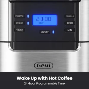 10-Cup Drip Coffee Maker with Built-in Burr Grinder — Coffee Maker, Gevi