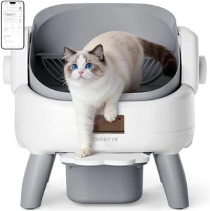 Automatic Litter Box with Entry Step — Self-Cleaning Litter Box, Thereye