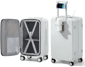 24 Inch Luggage with Cup Holder and Charge — Smart Luggage, Hanke