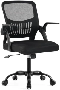 Home Office Desk Chair - Ergonomic Mid Back with Lumbar Support & Rocking Mode — Smart Chairs, DUMOS