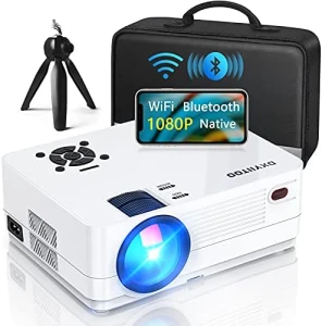 Native 1080P Projector with WiFi and Two-Way Bluetooth — Smart Projector, Dxyiitoo